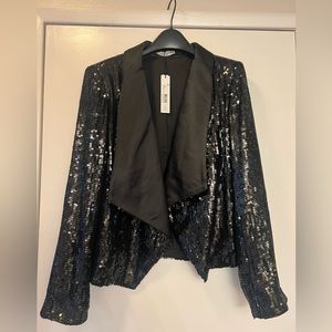 NWT ALICE AND OLIVIA SEQUIN BLAZER